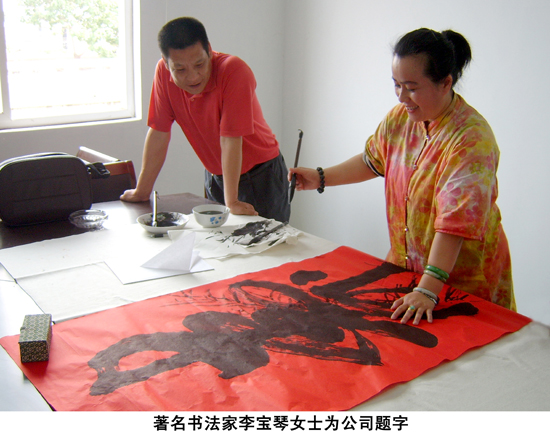 著名书法家李宝琴为公司题词