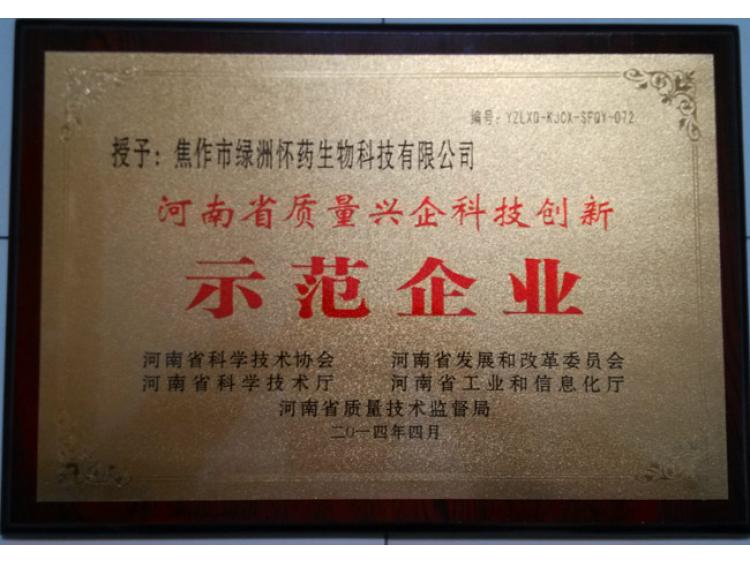 质量兴企科技创新示范企业